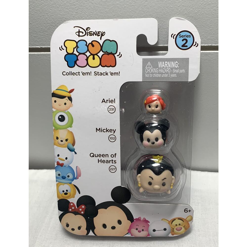 Disney Tsum Tsum Series 2 - Queen of Hearts (227), Mickey (102), Ariel (231)